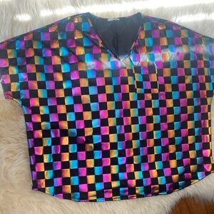 Women’s vibrant checker shirt